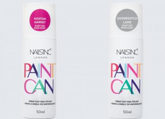 El nuevo esmalte de uÃ±as en spray estÃ¡ disponible en rosa y plata.