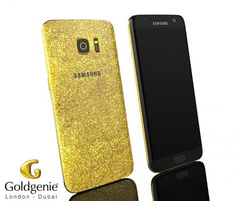 Samsung Galaxy baÃ±ado en oro