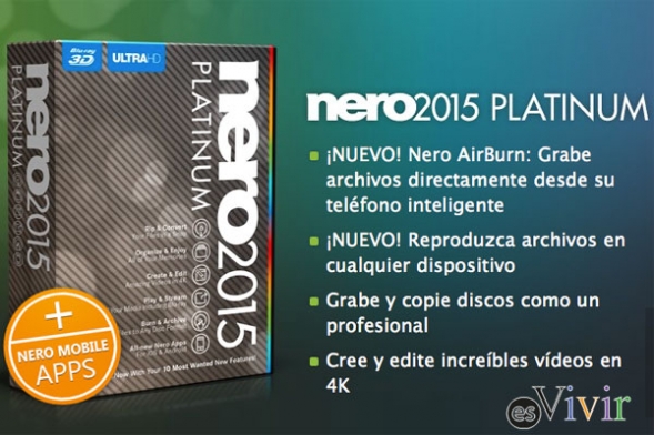 esvivir-sortea-dos-packs-nero-2015-platinum-iexclparticipa